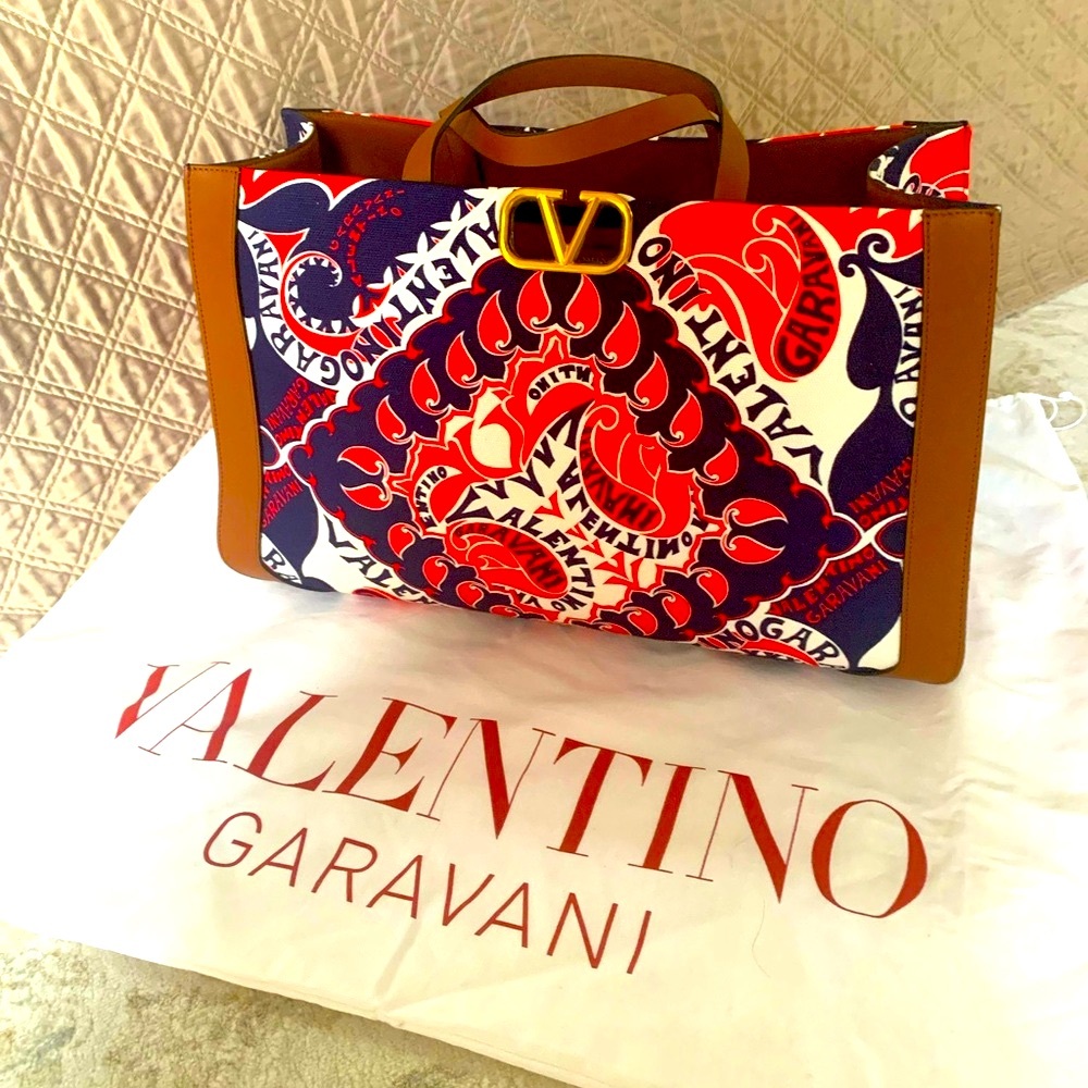 Brand New Valentino Garavani Canvas Tote Bag